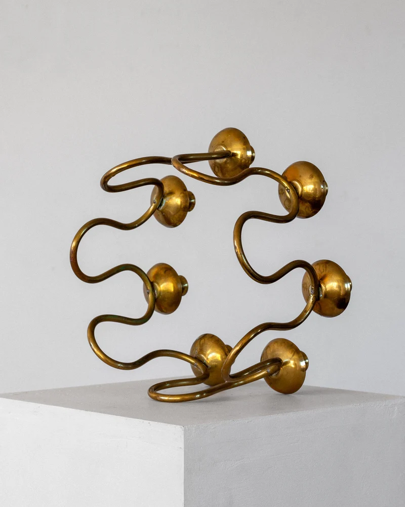 Scandinavian Brass Candleholder, 1940s