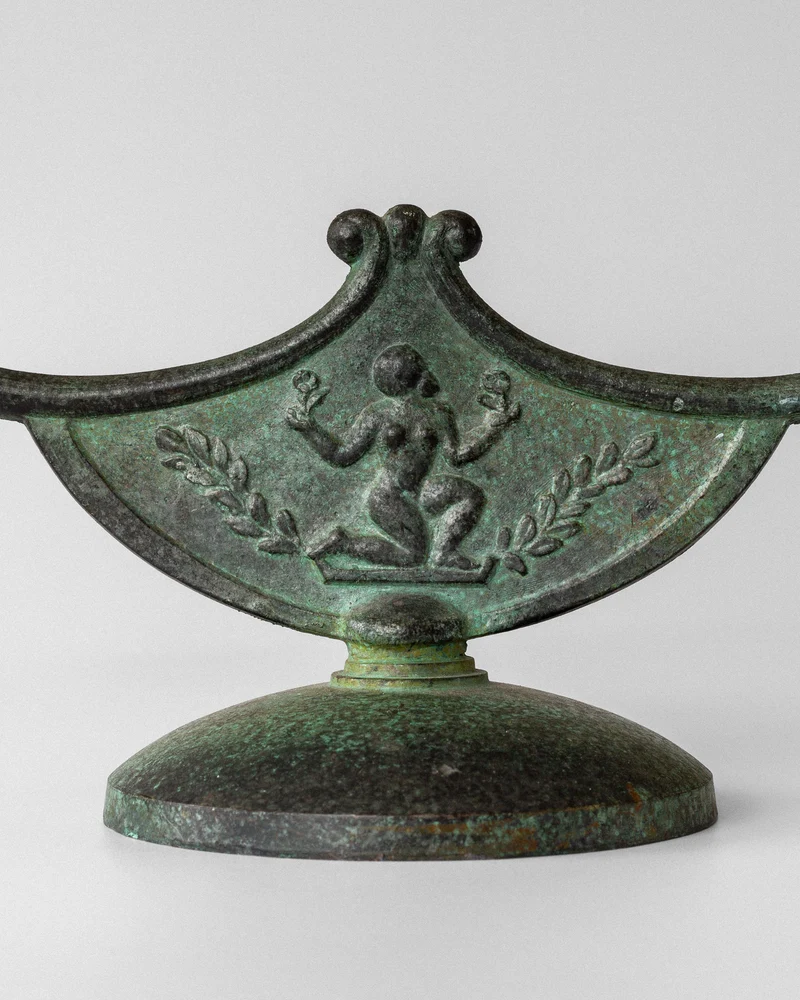 Pair of Art Deco Bronze Candleholders