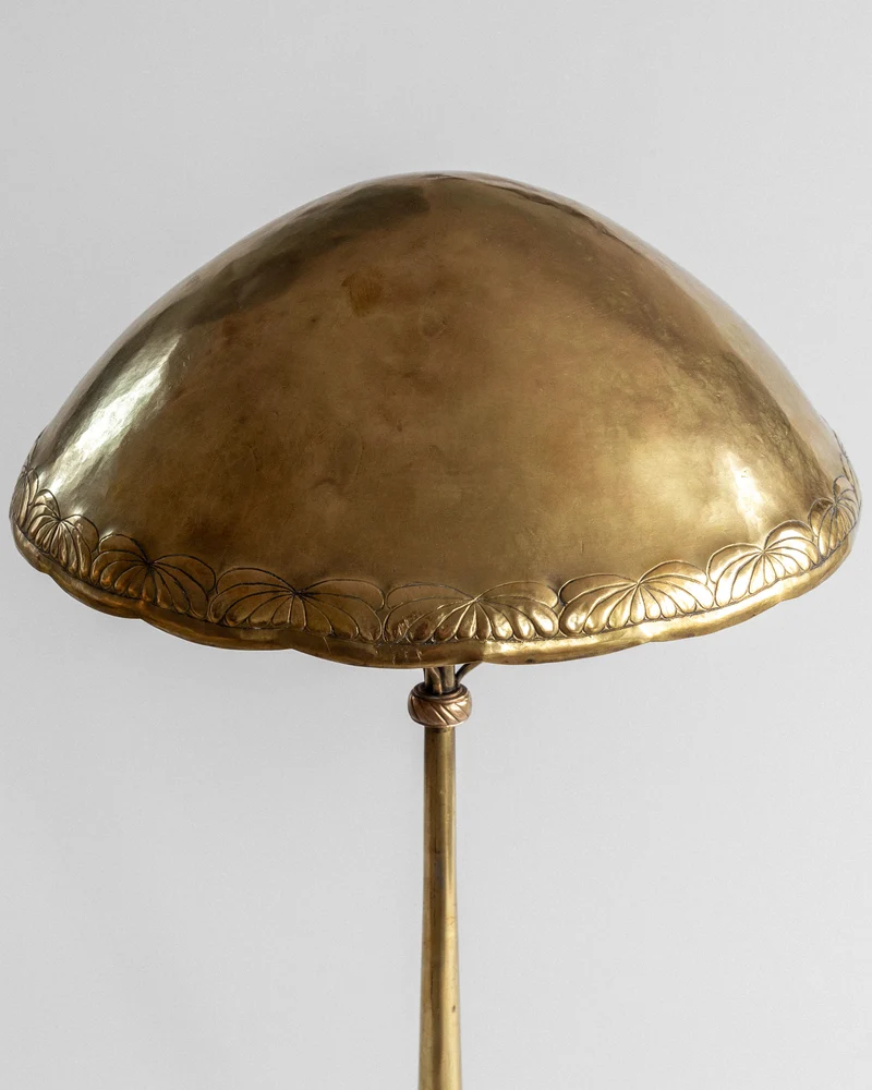 Vintage Art Nouveau Brass Table Lamp