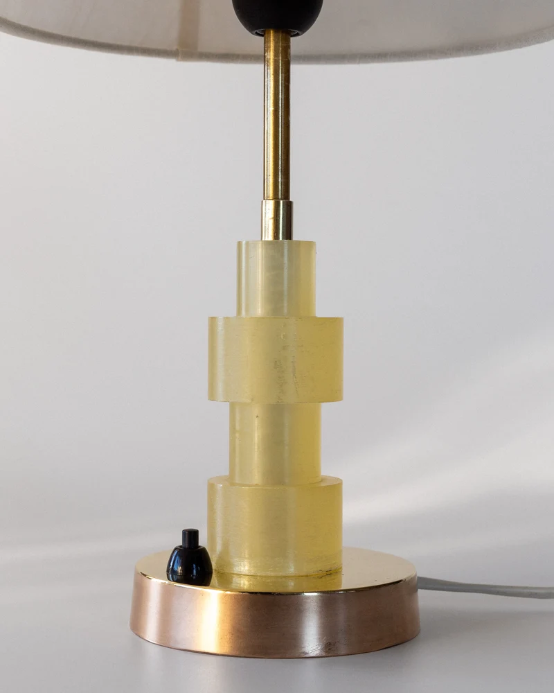 Vintage Swedish Mid-Century Brass Table Lamp, 1950s