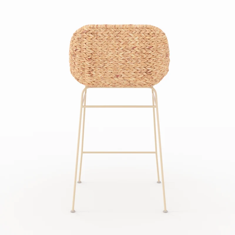 Lot de 2 chaises avec accoudoirs pour îlot central 66 cm Faro en matière naturelle