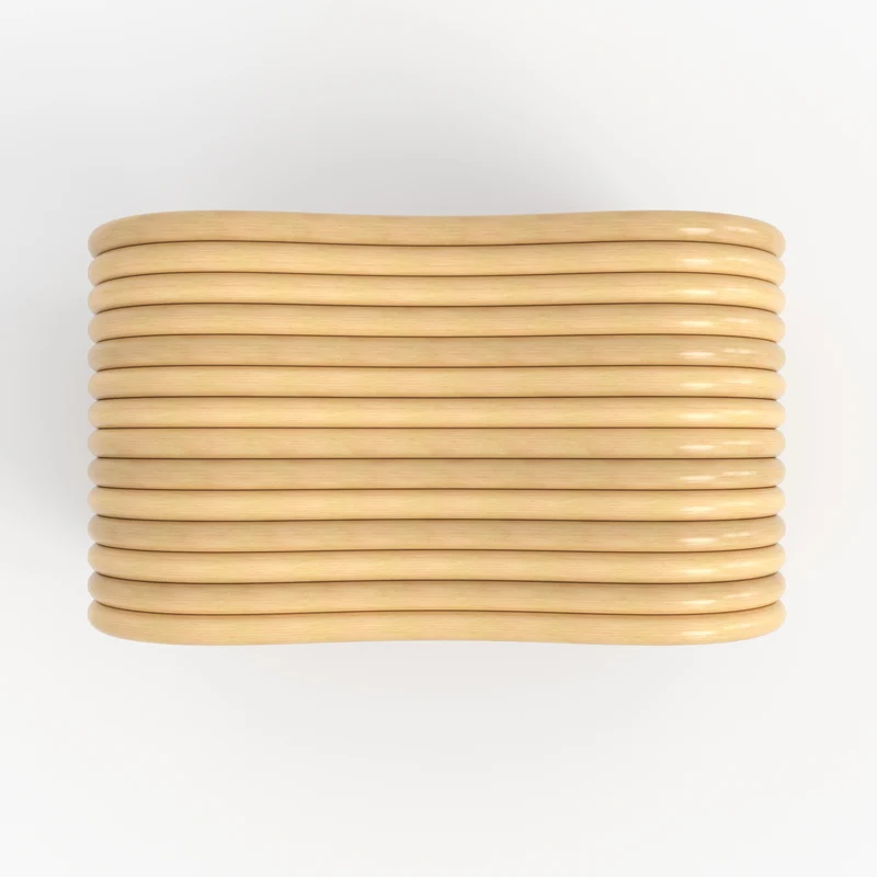 Tabouret Wave en rotin