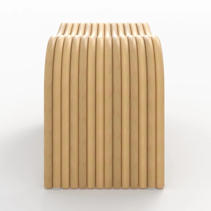 Tabouret Wave en rotin