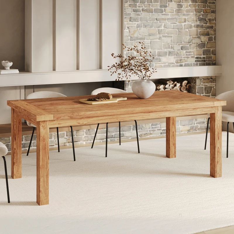 Table rectangulaire Mémo en bois de teck recyclé 8 personnes