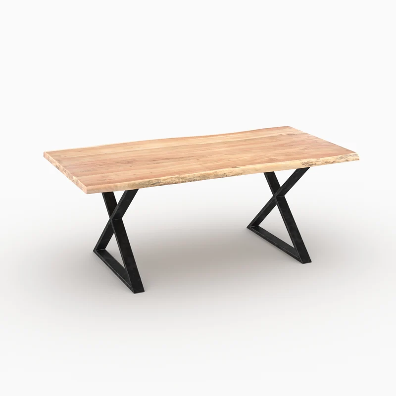 Table rectangulaire Gia en bois massif d'acacia 6 places