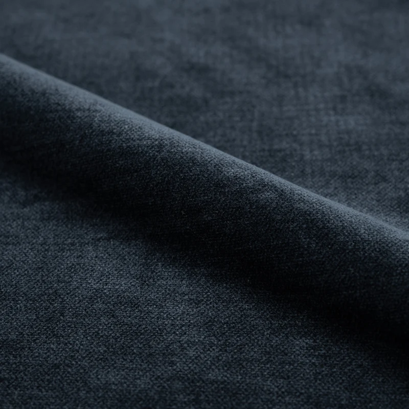 Fauteuil Ricci pivotant en tissu effet velours bleu nuit