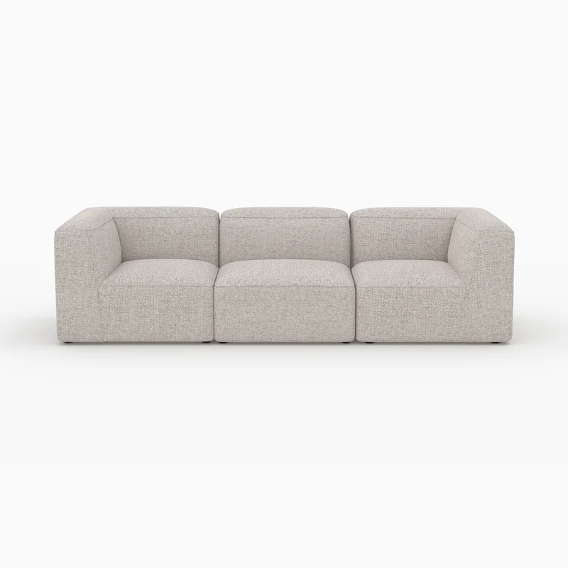 Canapé modulable Hestia en tissu beige 3 places