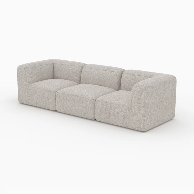 Canapé modulable Hestia en tissu beige 3 places