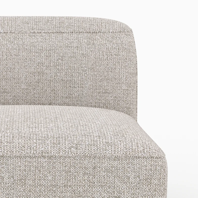 Canapé modulable Hestia en tissu beige 3 places avec pouf