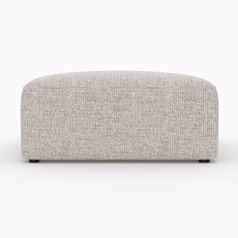Canapé modulable Hestia en tissu beige 3 places avec pouf