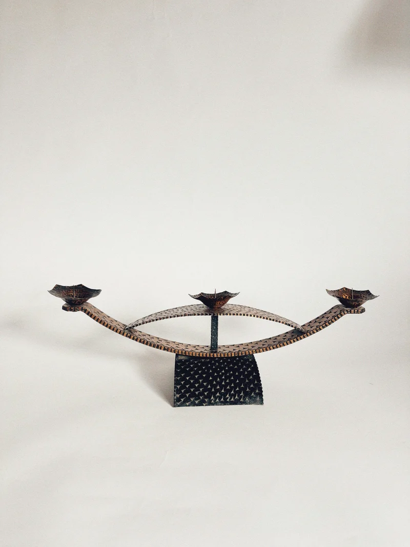 Two Tone Metal Candleholders