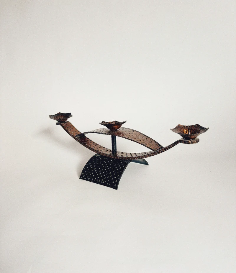 Two Tone Metal Candleholders