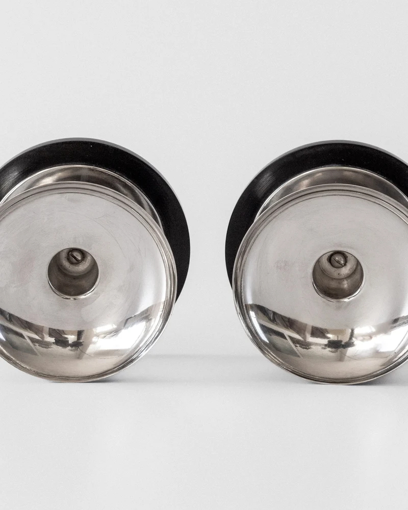 Modernist Sterling Silver Candleholders, 1934