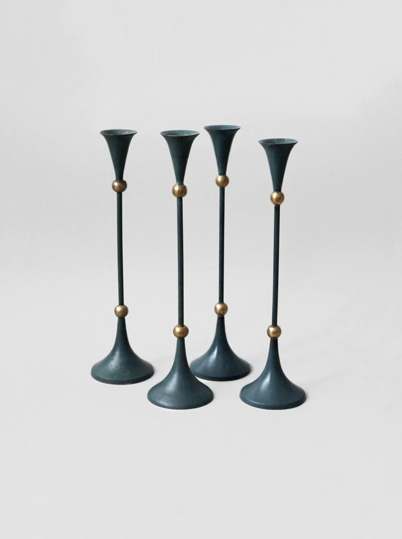 Set Of Memphis Design Candleholders