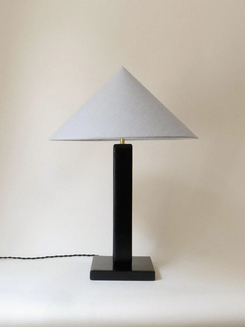 Vintage Art Deco Adnet Leather Table Lamp 1950s
