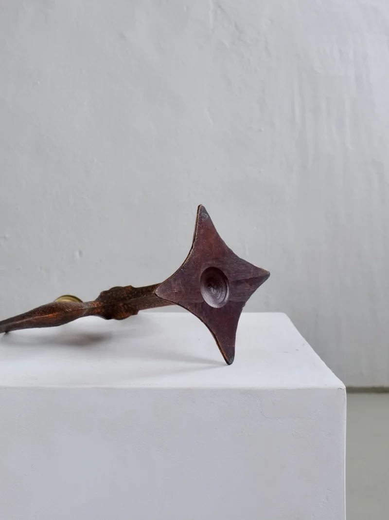 Brutalist Copper Brass Candle Holder, 1960s