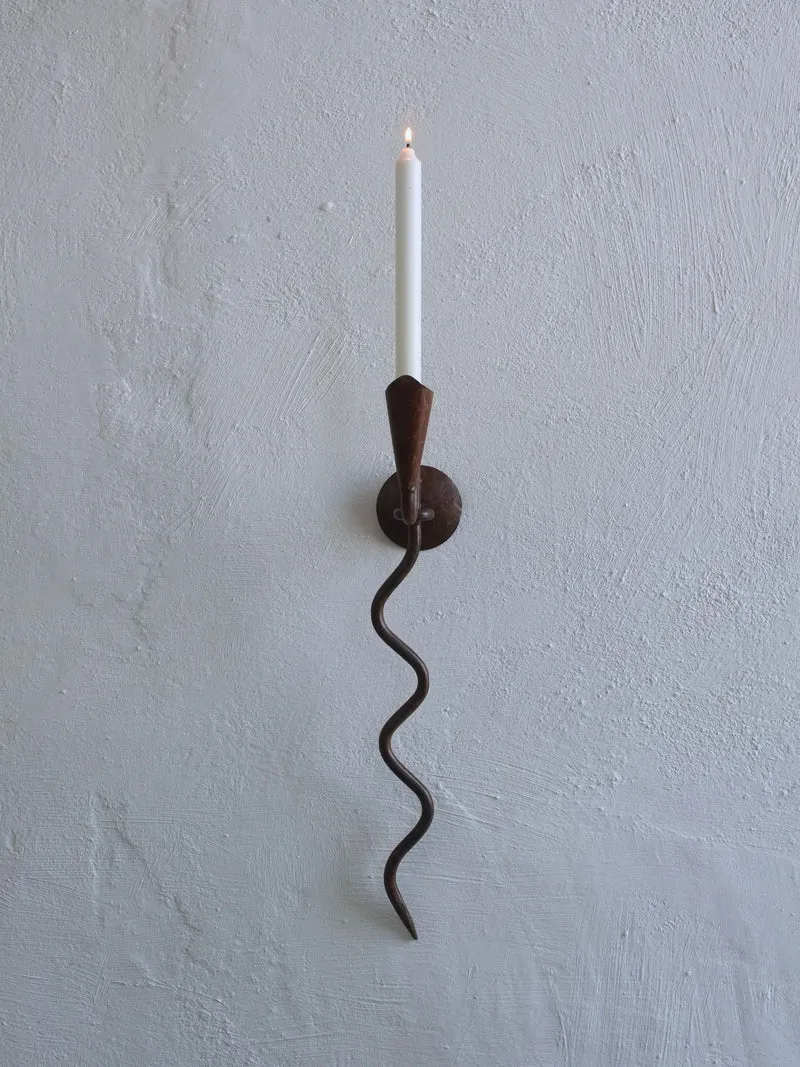 Wrought Iron Wall Candle Holder