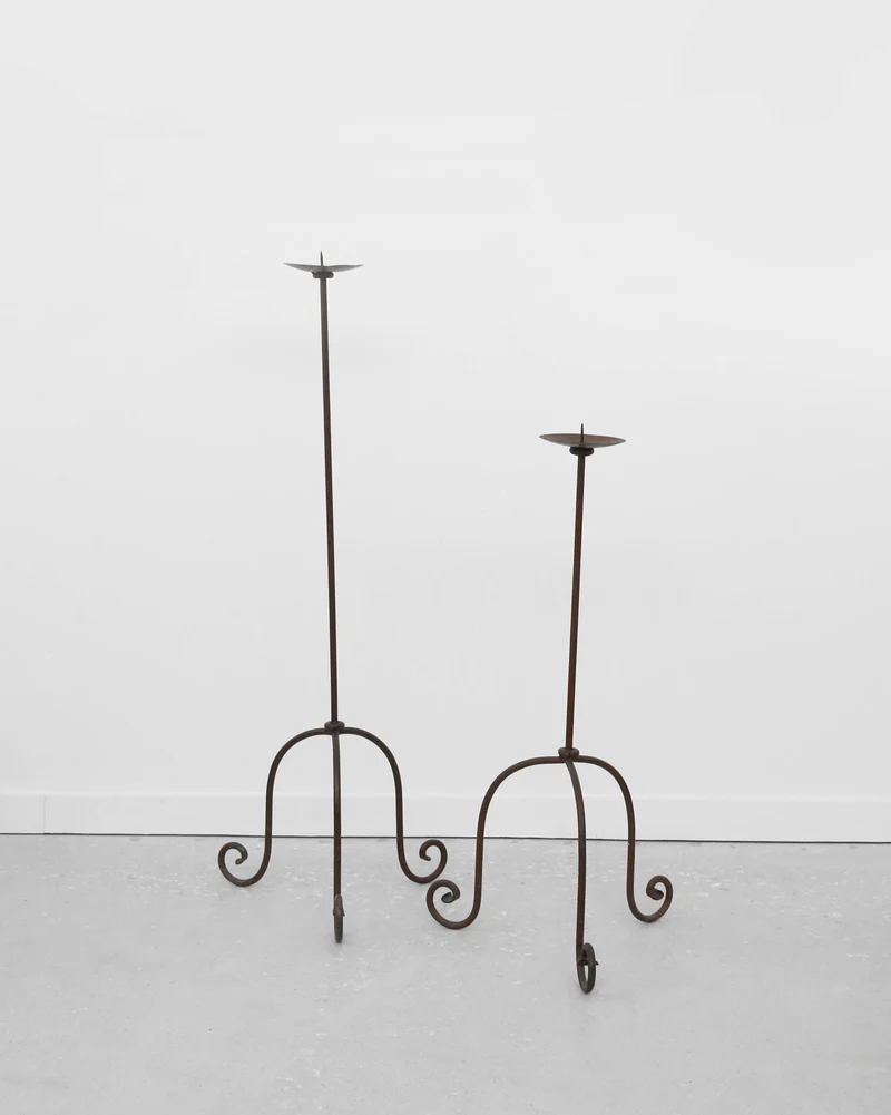 Iron Floor Candleholder Set
