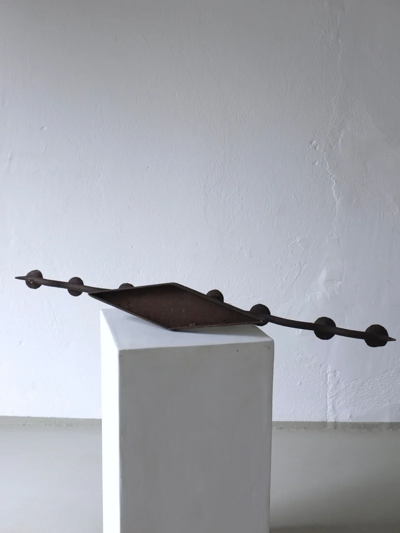 Large Brutalist Wrought Iron Candelabra, 1960s