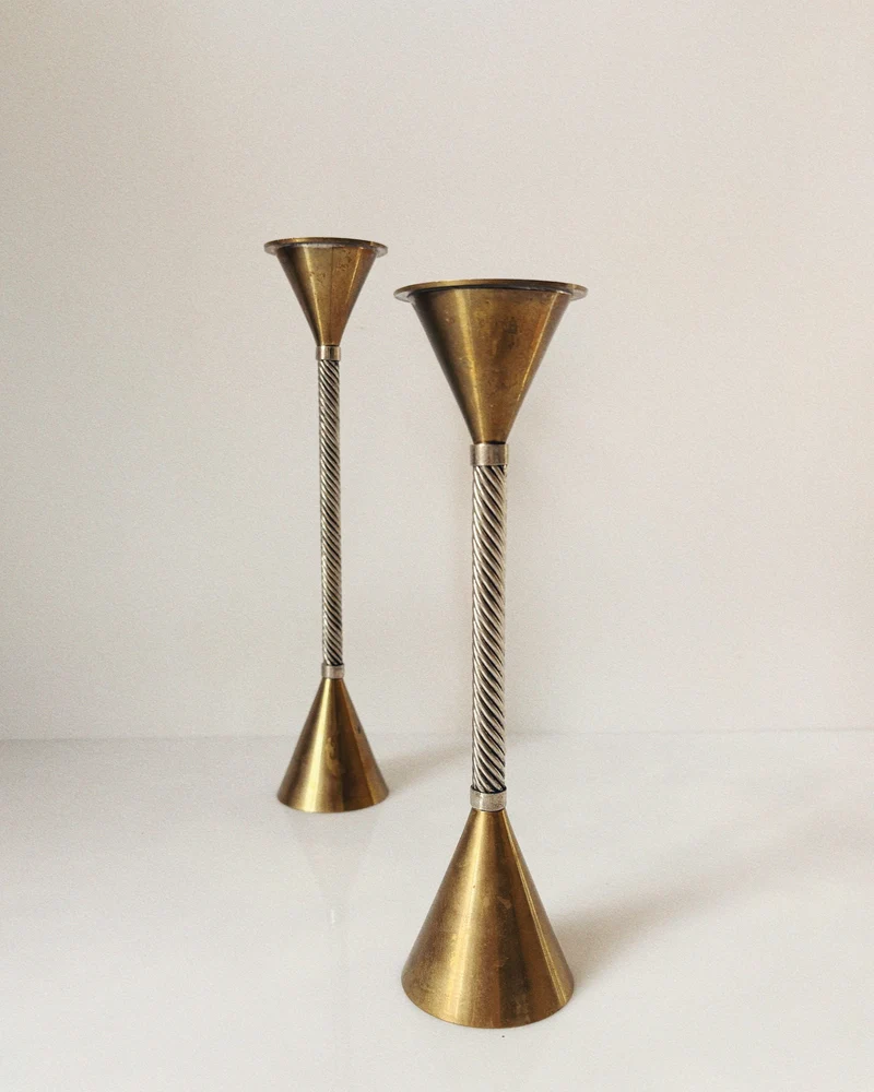 Postmodern Metal Candleholders