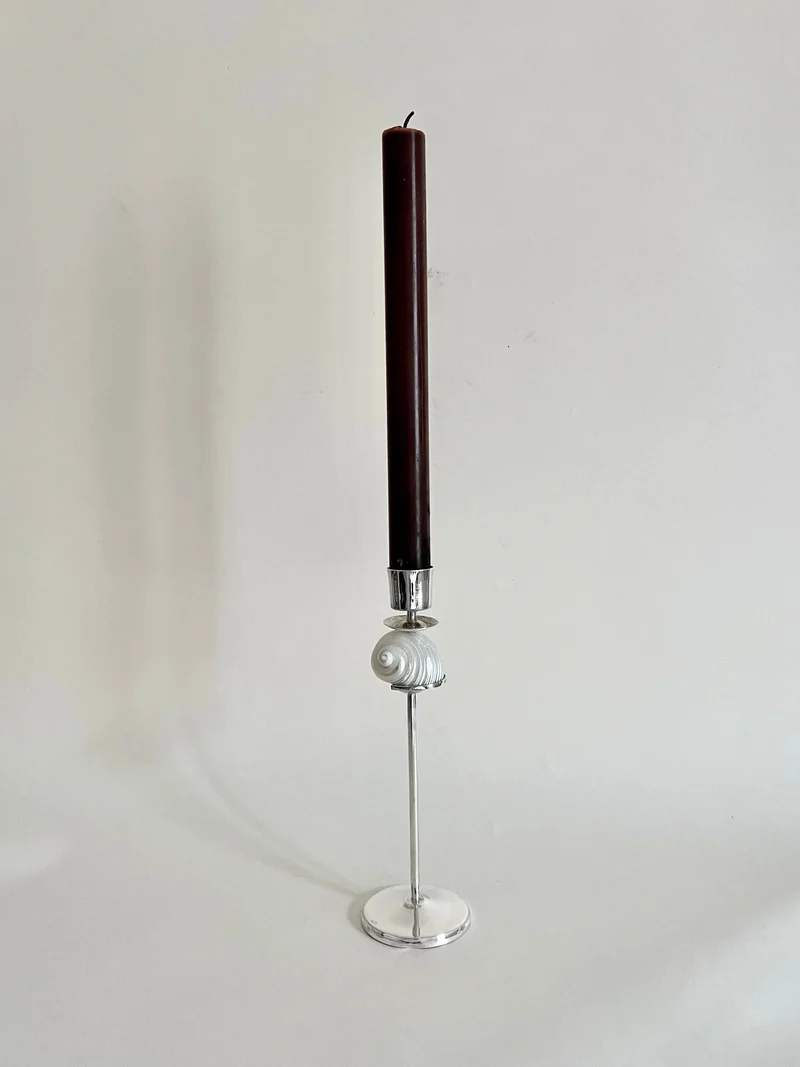 Silver Spiral Candleholder