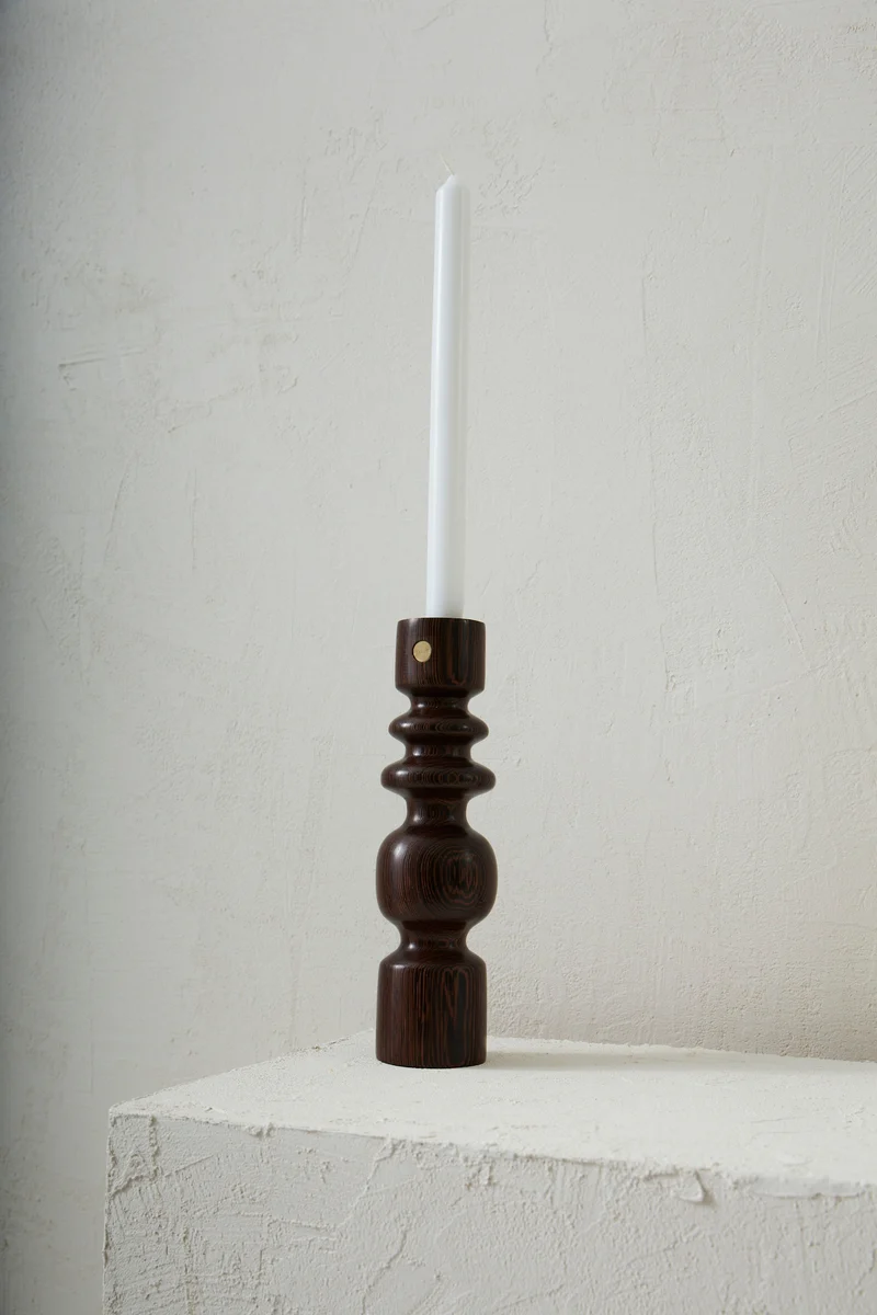 Candleholder Olympe Wengé Big