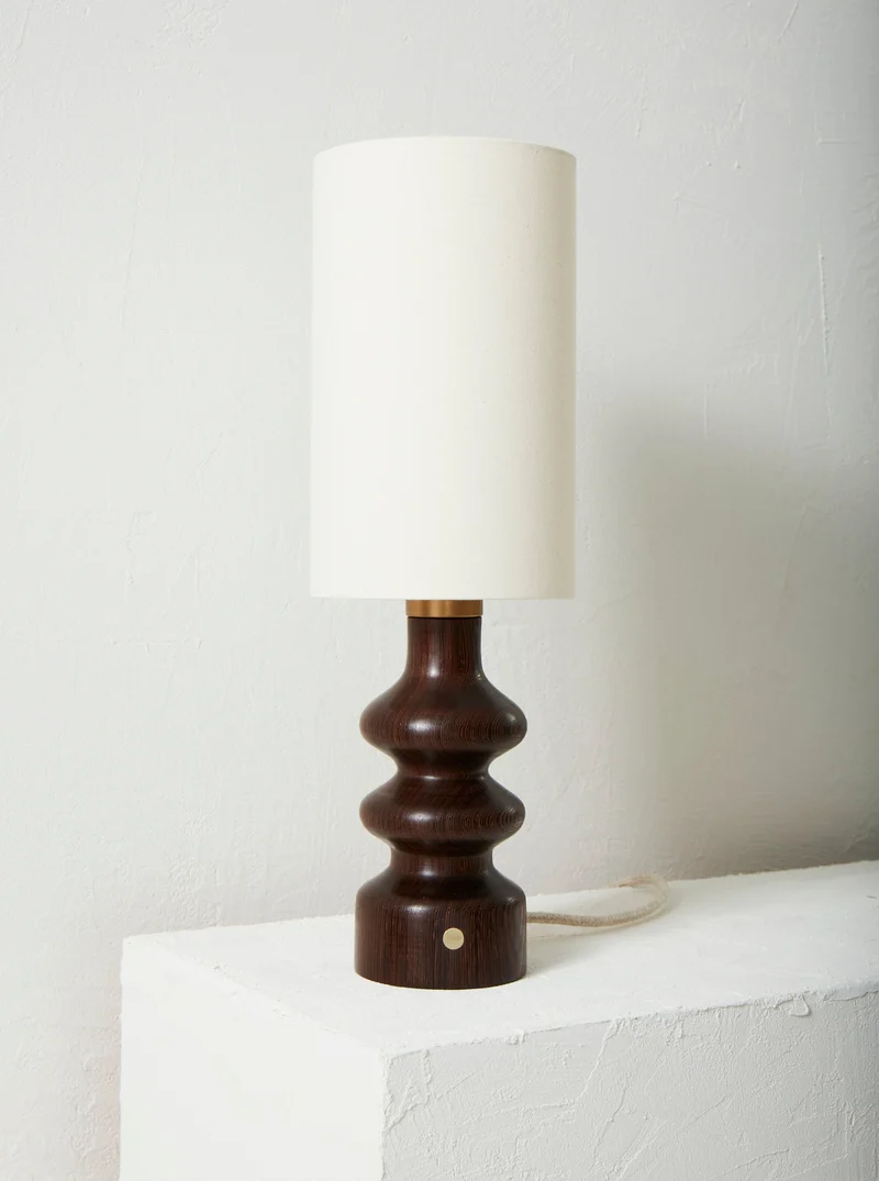 Alma Wengé Brass Table Lamp