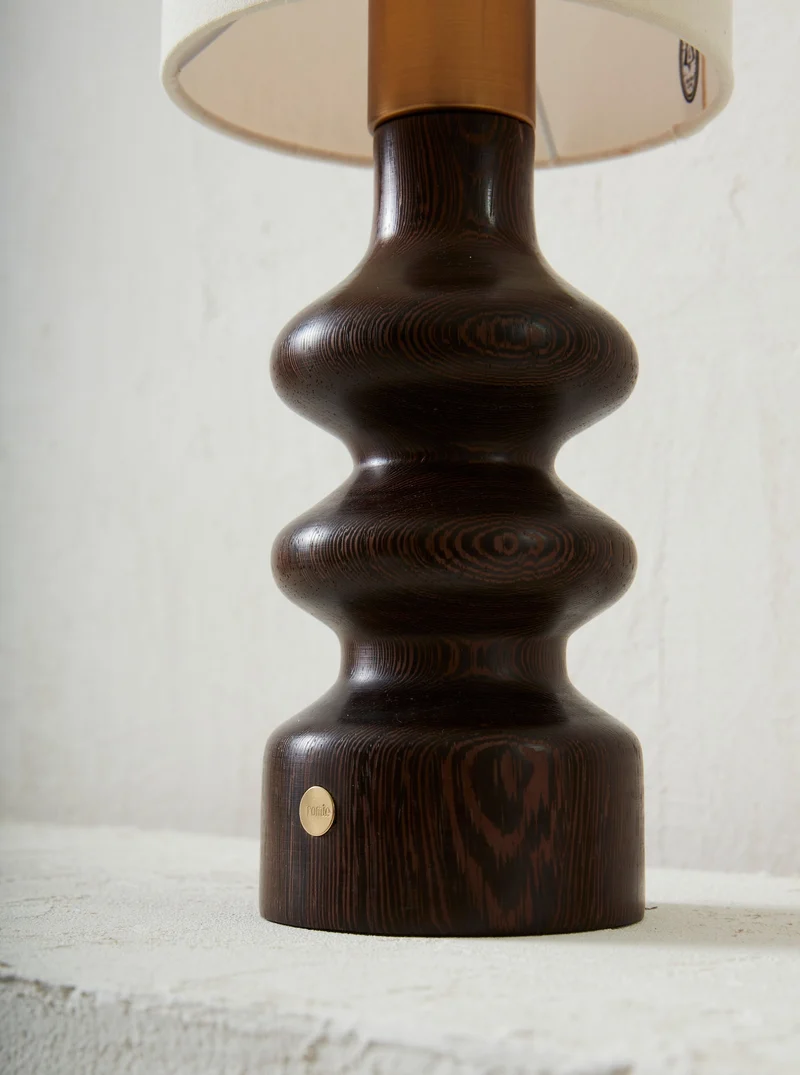 Alma Wengé Brass Table Lamp