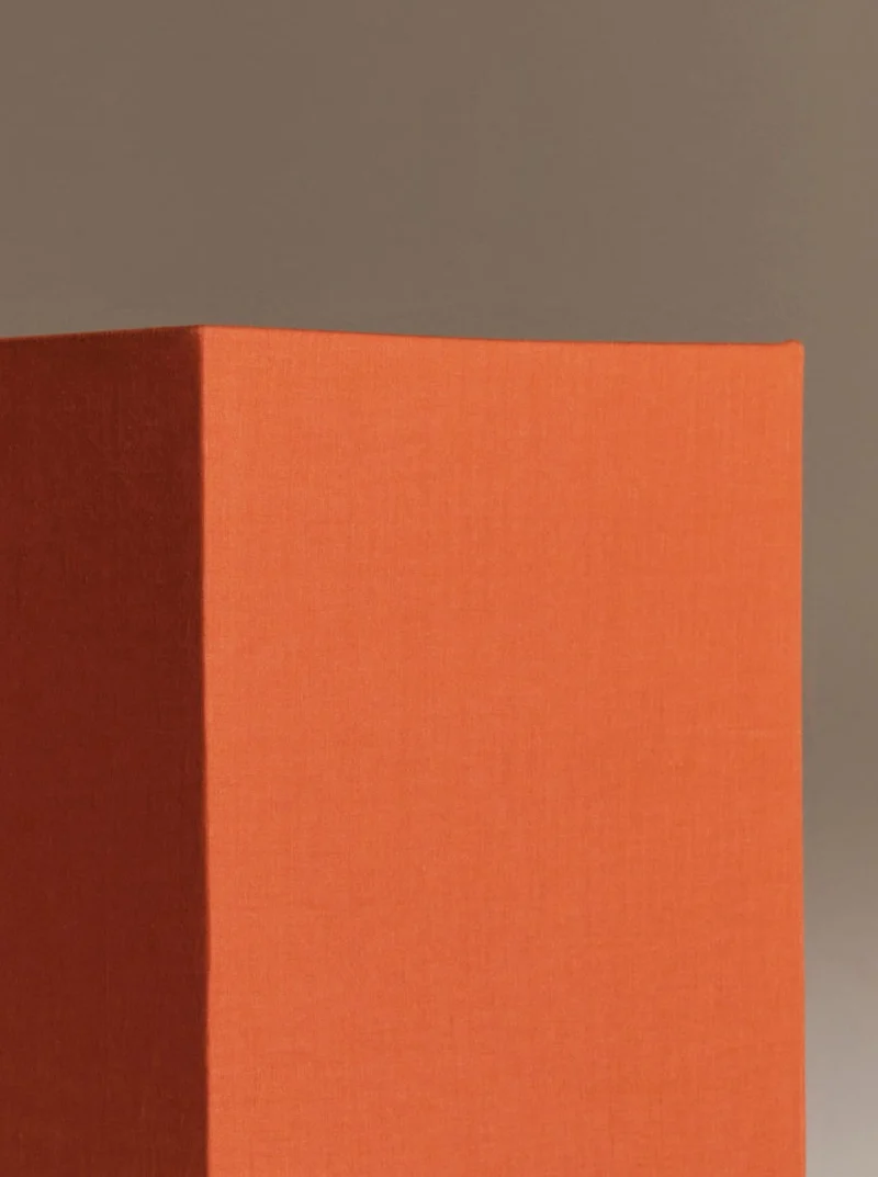 Roma I Squared White Travertine Table Lamp