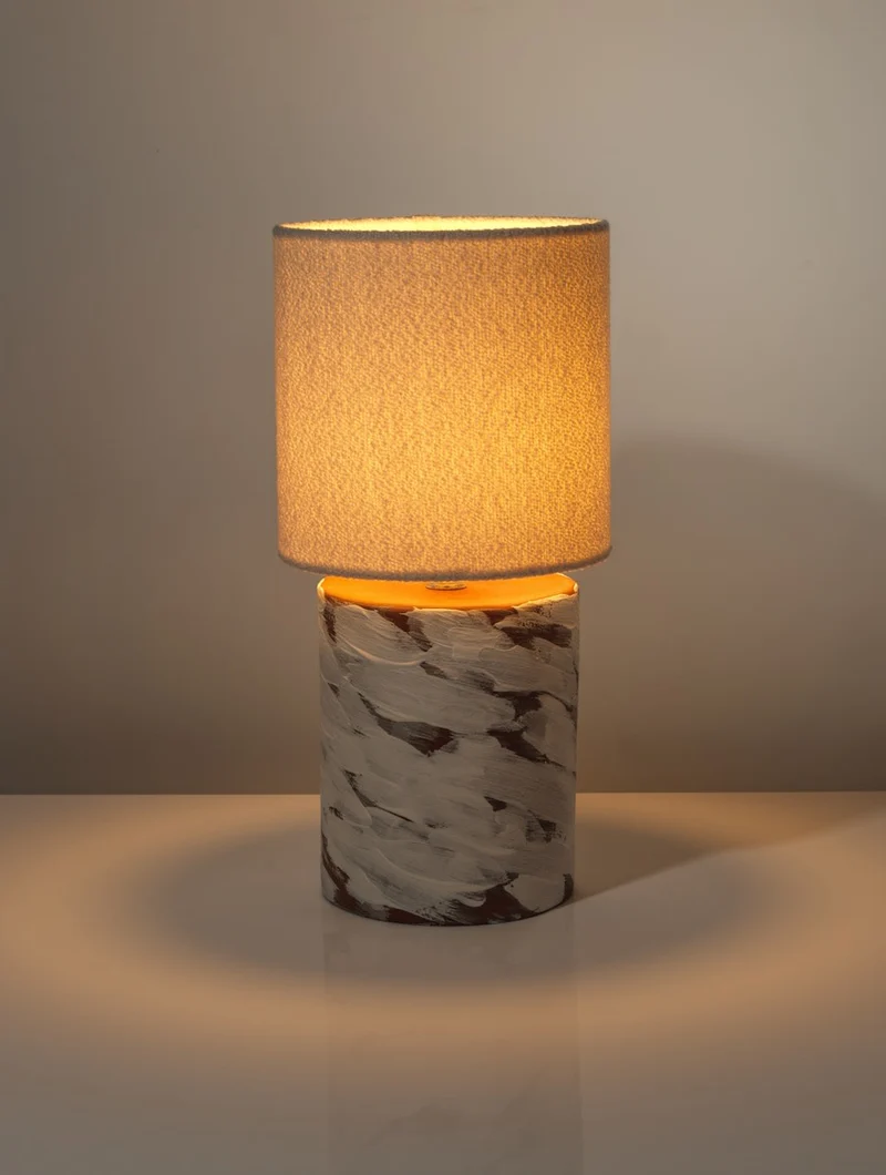 White Wind Table Lamps in Ceramic