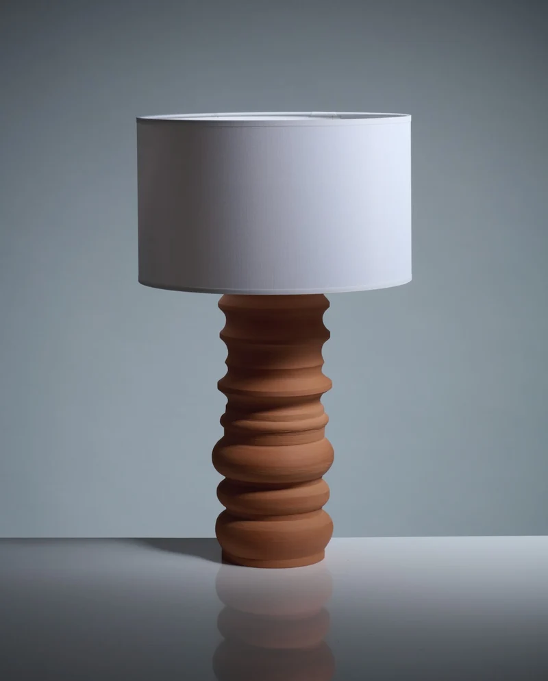 Terracotta Glow Table Lamps in Ceramics