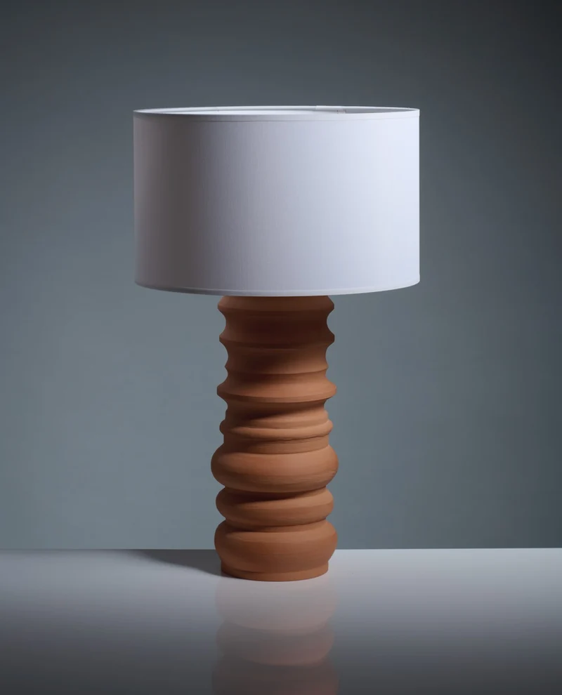 Terracotta Glow Table Lamps in Ceramics