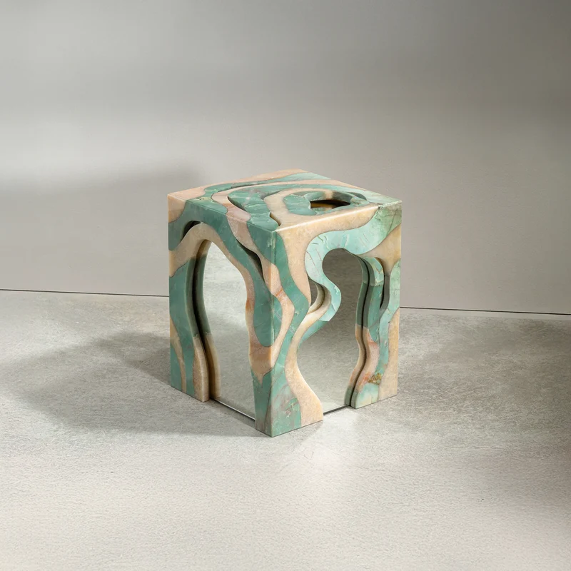 'Orbis' Marble Stool/Side Table