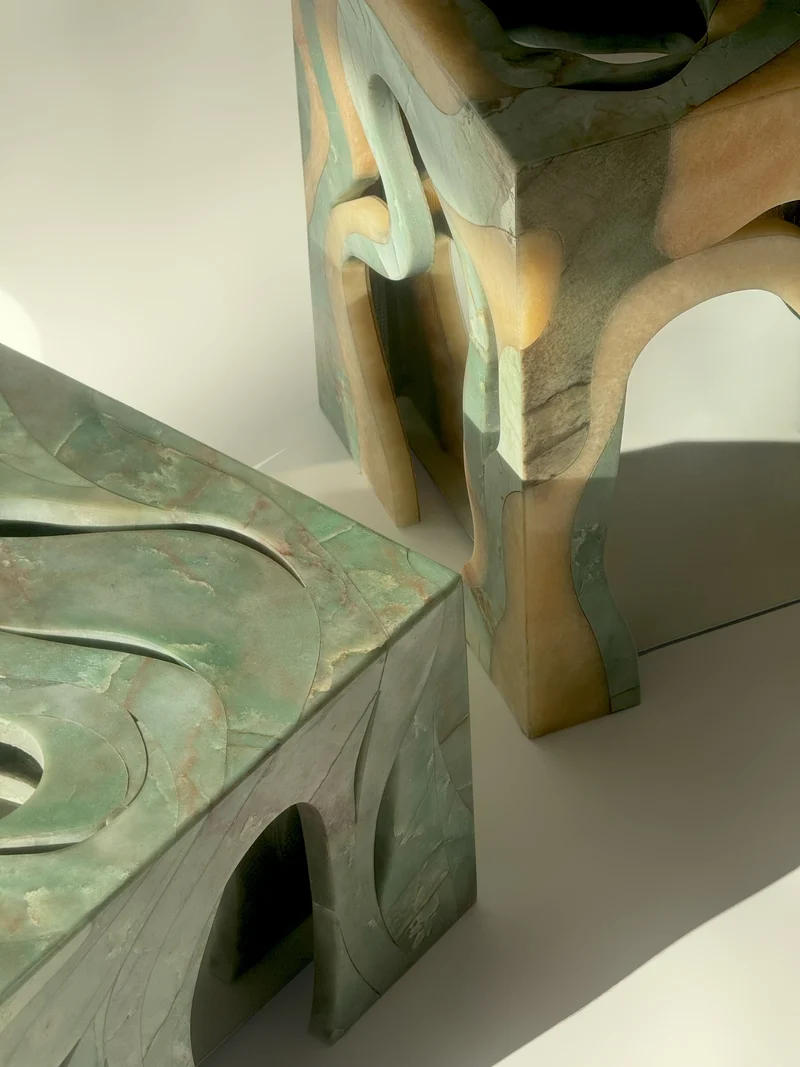'Orbis' Marble Side Table