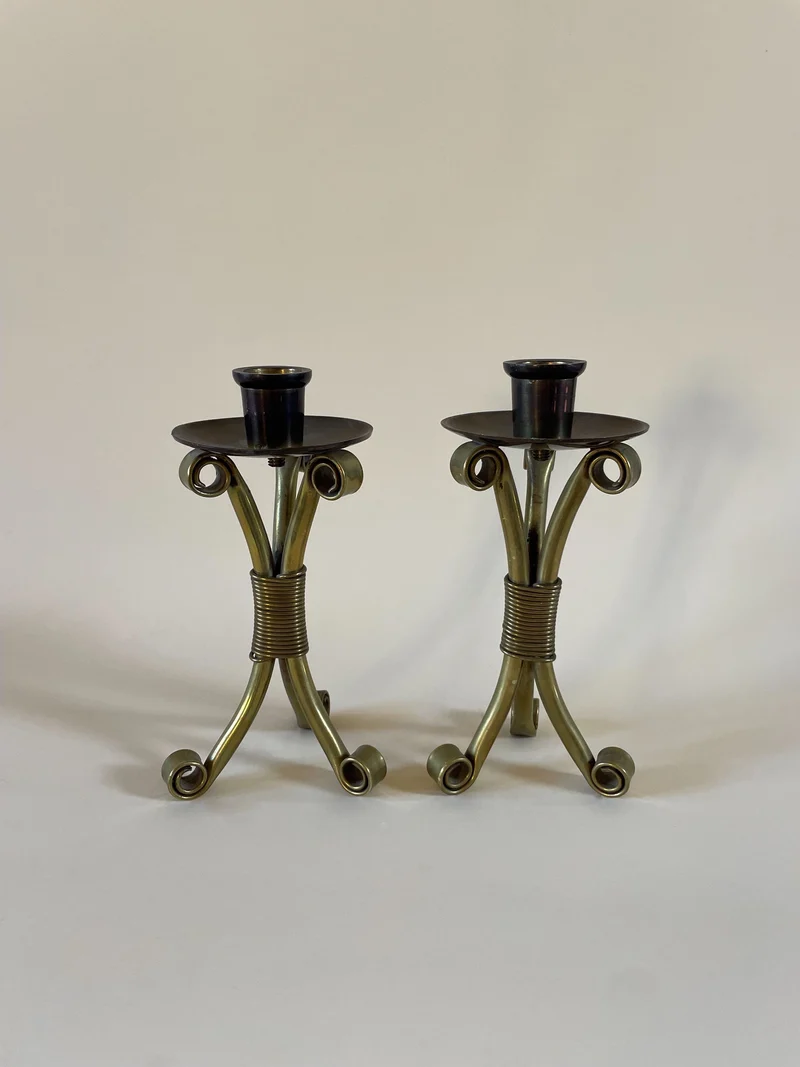 Pair of Mid-Century Danish Candleholders