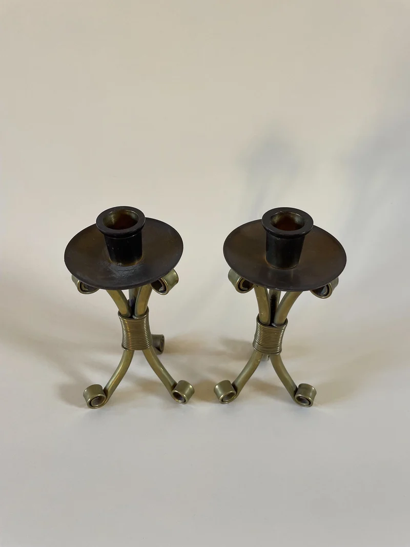 Pair of Mid-Century Danish Candleholders