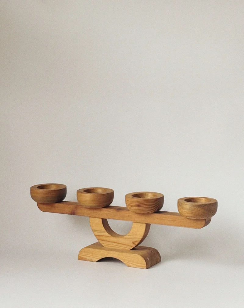Large Pine Candelabra by Stig Johnsson, Sweden