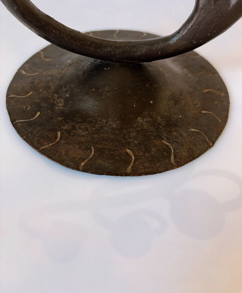 Wrought Iron 3 Arm Swirl Candelabra