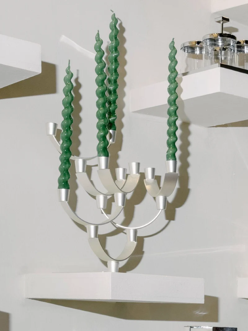 Corallo Candelabra Silver Matt