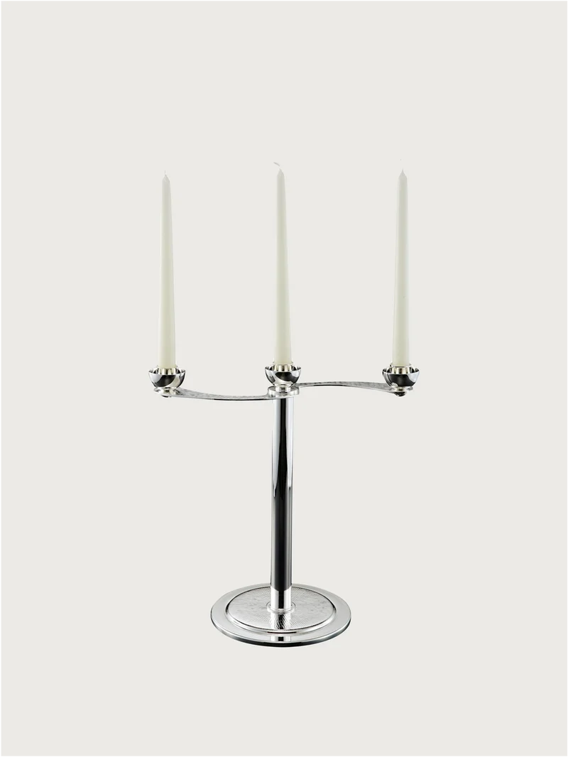 3 Flame Silver Plated Candelabra