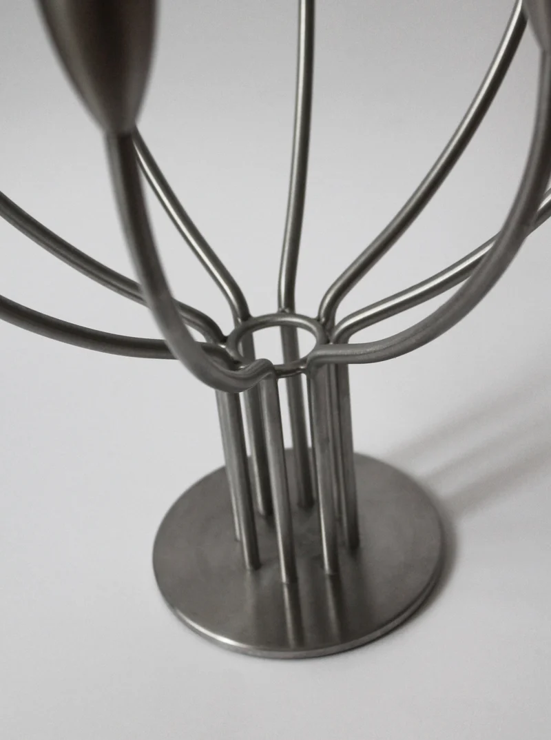 Brushed Metal Swedish Candelholder