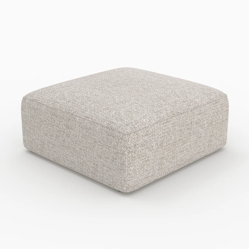 Pouf Hestia carré pour canapé modulable en tissu beige