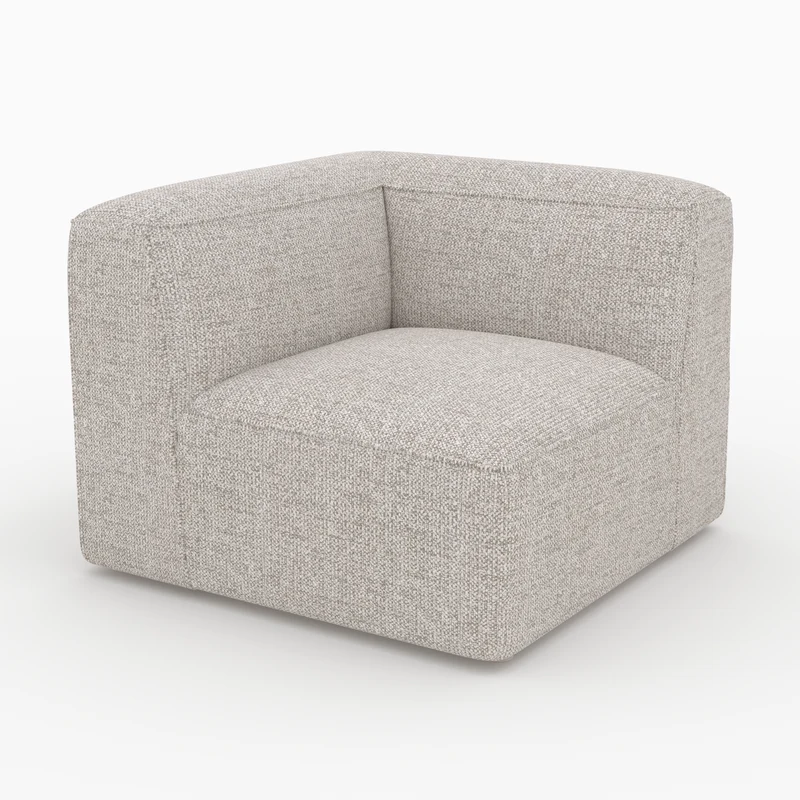 Angle interchangeable Hestia pour canapé modulable en tissu beige