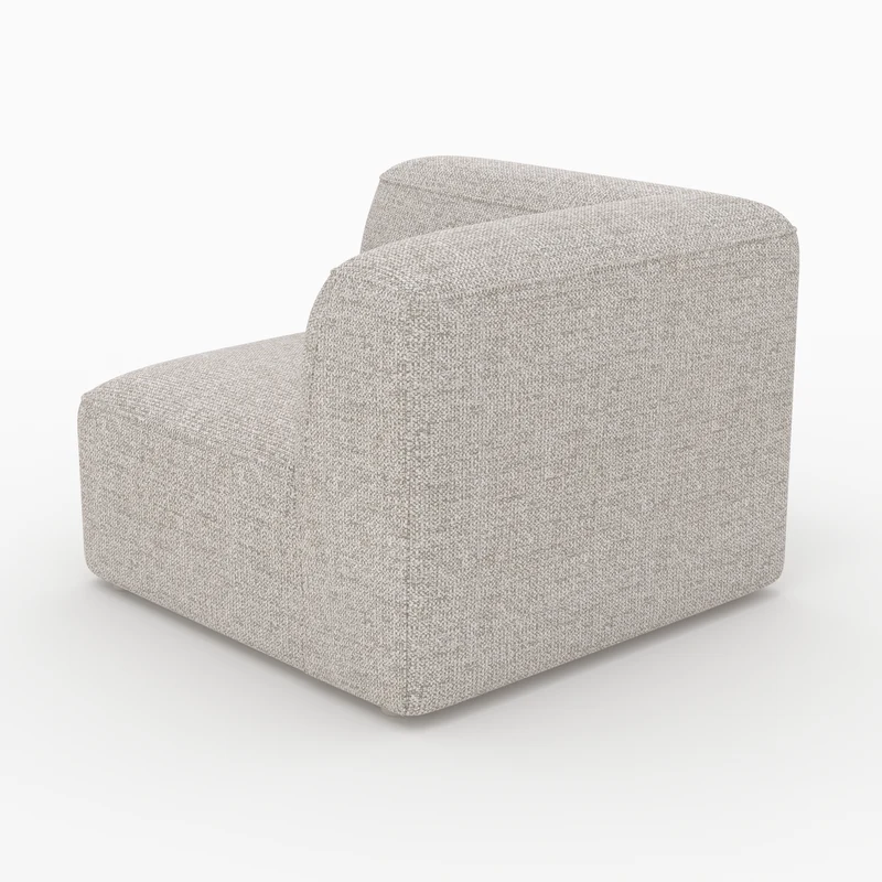Angle interchangeable Hestia pour canapé modulable en tissu beige