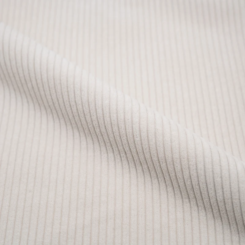 Pouf Mina carré pour canapé modulable en velours blanc cassé