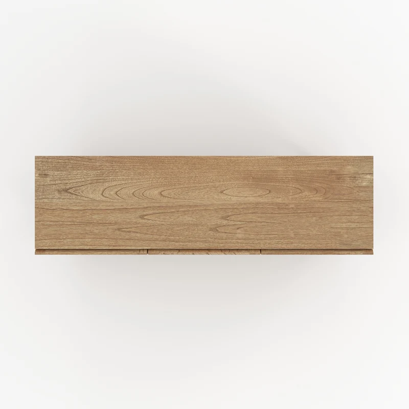 Buffet Delya en bois massif de mindi et rotin