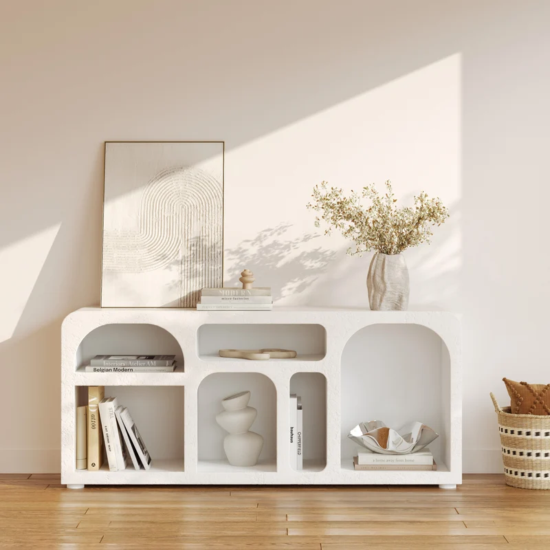 Buffet Fira en plâtre blanc cassé