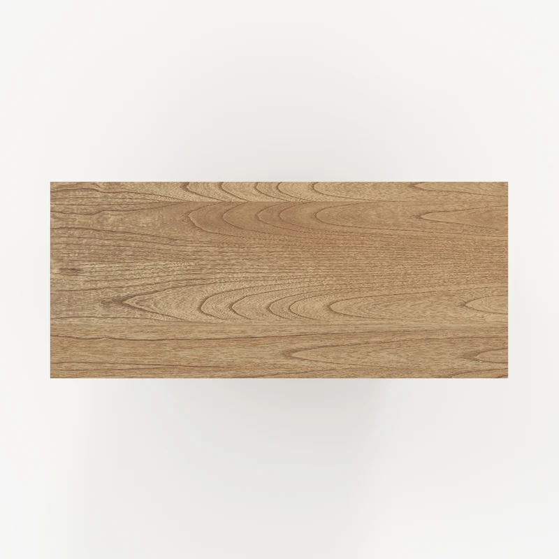 Bibliothèque Delya en bois massif de mindi et rotin