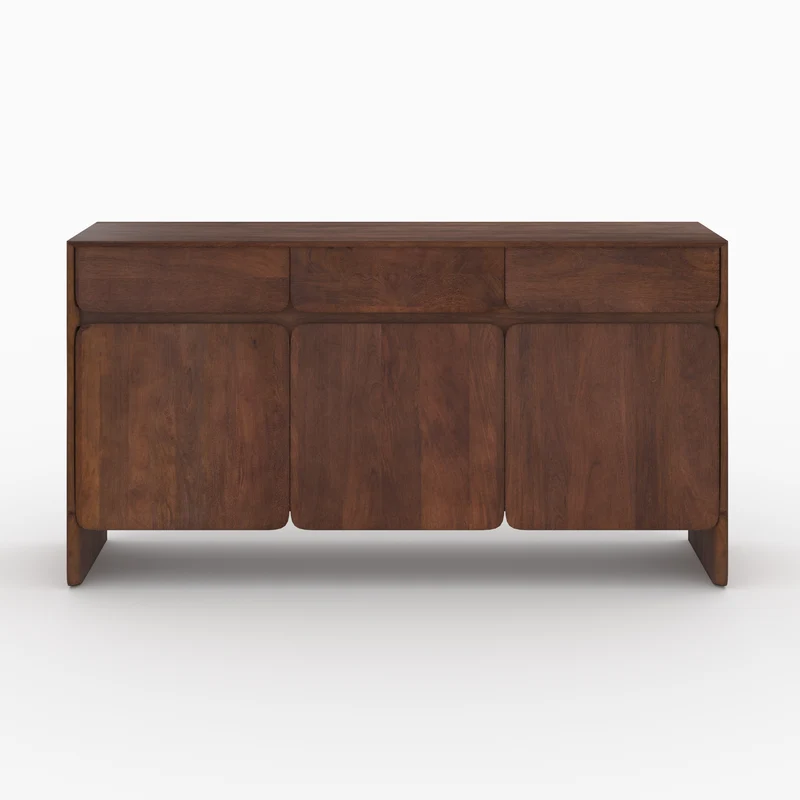 Buffet Achille en bois de manguier marron foncé