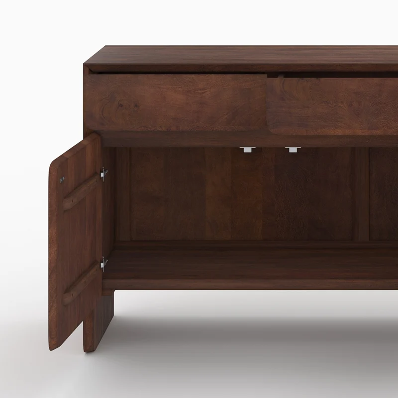 Buffet Achille en bois de manguier marron foncé